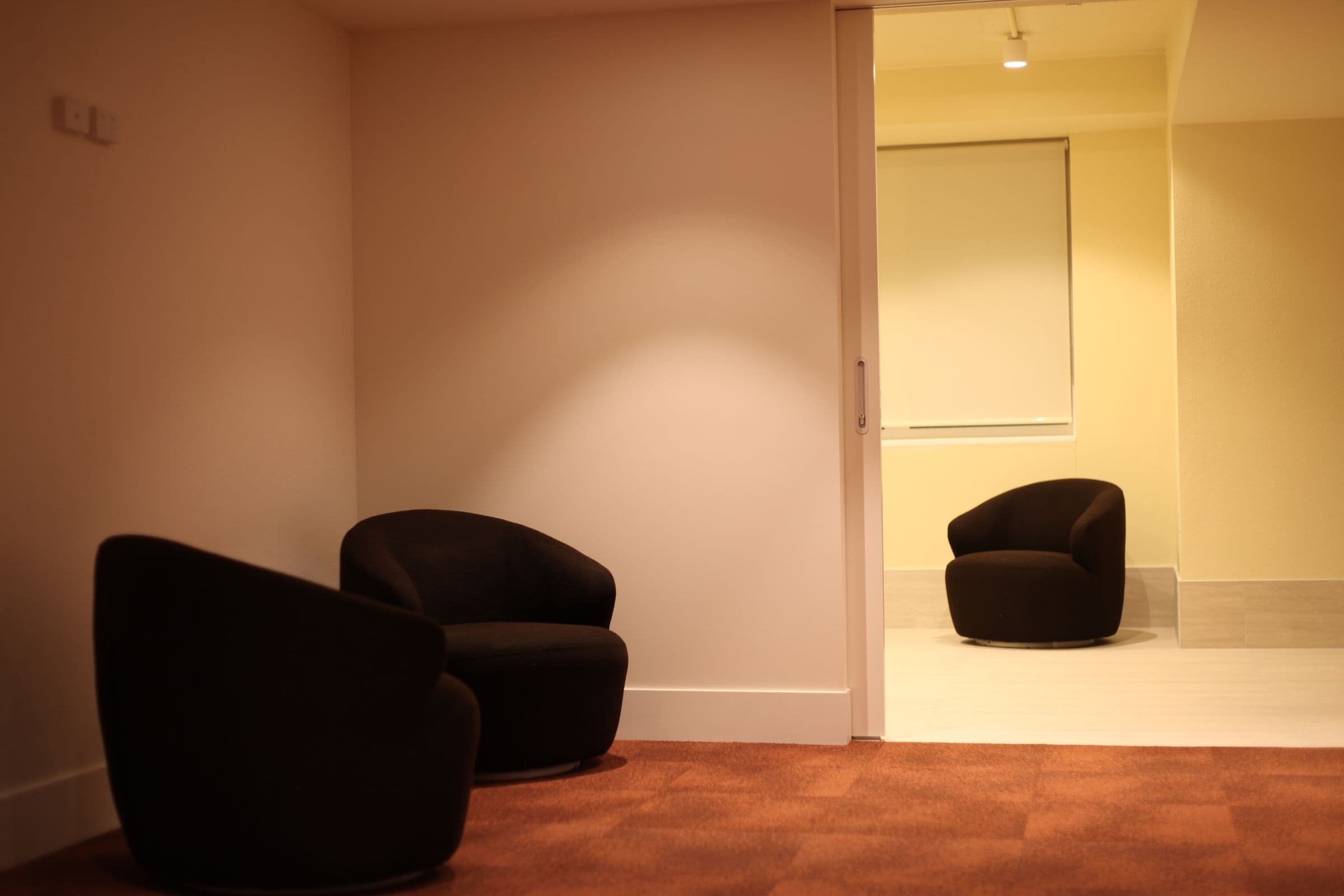 Two armchairs in a quiet nook